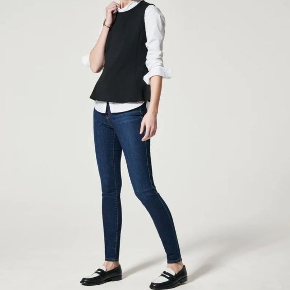 NWT SPANX Ankle Skinny Jeans in Midnight Shade Size Petite Small